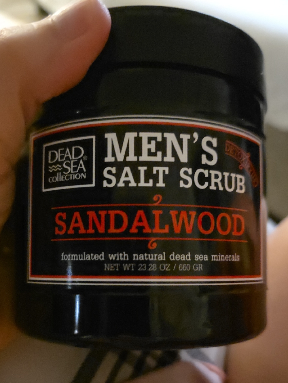 Men's Sandalwood Salt Scrub - Black